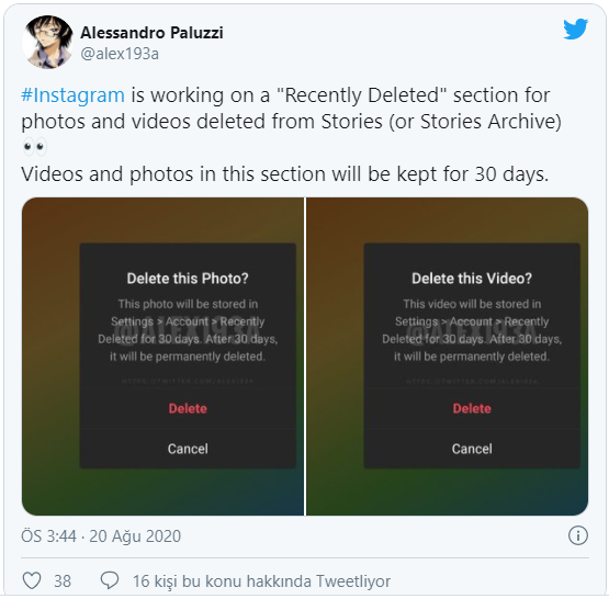 Instagram Hikayeler Özelliği Twitterdan Açıklandı