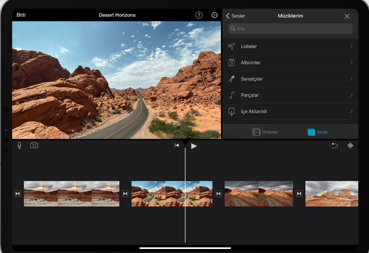 imovie müzik ekleme