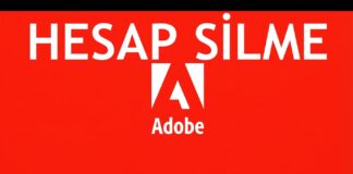 adobe hesap sil