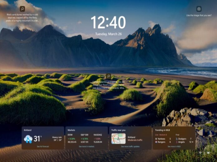 Microsoft, yeni Windows 10 ve 11 kilit ekranı widget'larını Nisan ayında tüm kullanıcılara sunacak