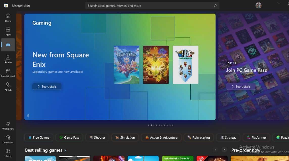 Microsoft Store 14 Kasım’da Arcade’i (anlık oyunlar) kaldıracak