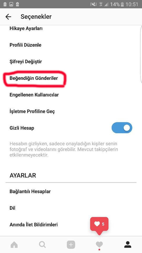 Instagram Beğendiğimiz Gönderiler Nerede?