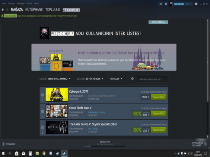 Steam İstek Listesi Nasıl Açılır?