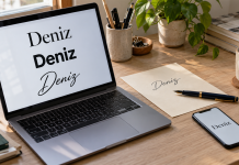 Şekilli Yazı Stilleri, Popüler Yazı Fontları Dizüstü bilgisayar, telefon ve kâğıt üzerinde farklı yazı stilleri